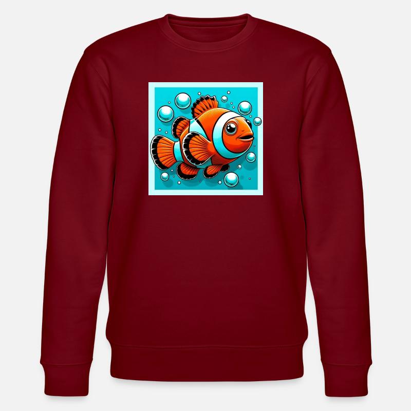 Clownfisch - Stanley/Stella Unisex Bio-Sweatshirt CHANGER  - Burgunderrot
