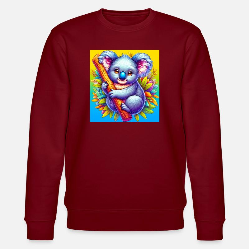 Koala - Stanley/Stella Unisex Bio-Sweatshirt CHANGER  - Burgunderrot