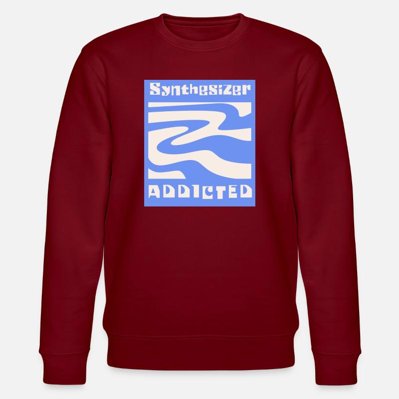 Synthesizer addicted Synth Modular - Stanley/Stella CHANGER Unisex Organic Sweatshirt - burgundy