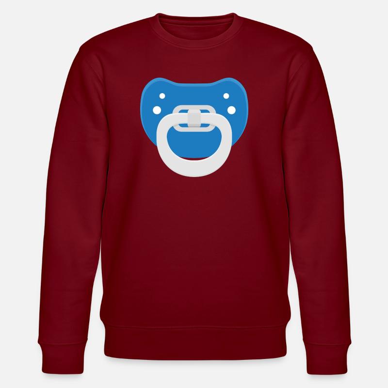 Blauer Schnuller - Stanley/Stella Unisex Bio-Sweatshirt CHANGER  - Burgunderrot