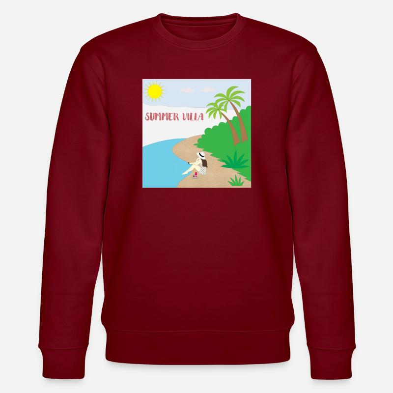 Sommervilla - Stanley/Stella Unisex Bio-Sweatshirt CHANGER  - Burgunderrot