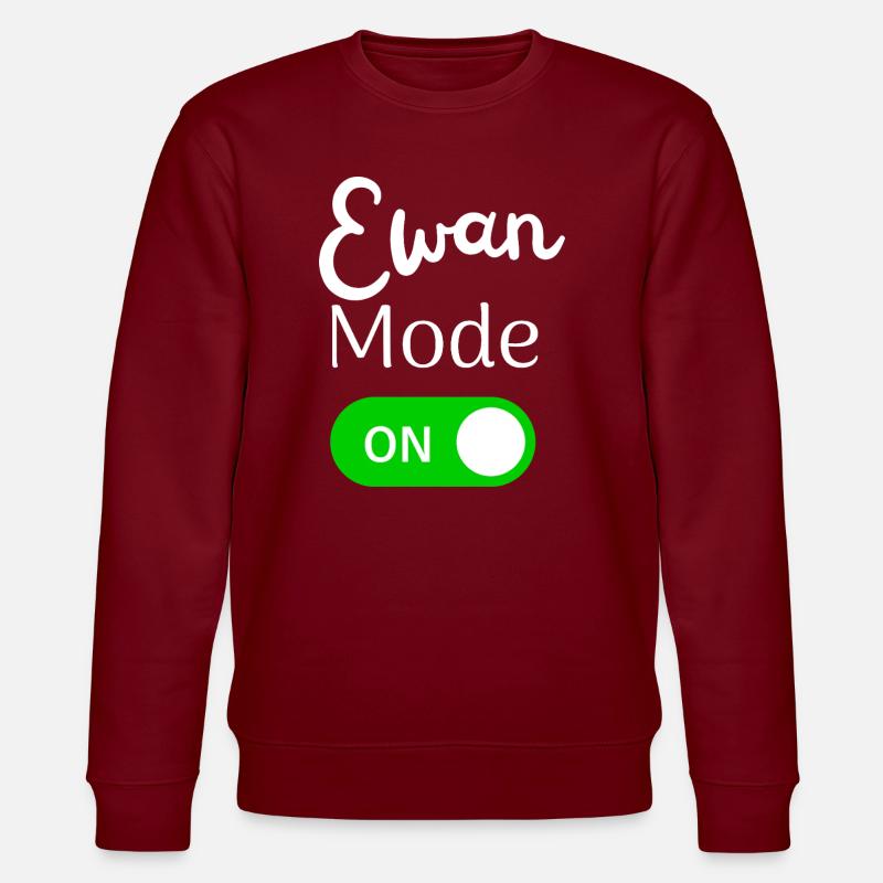 Ewan Mode ON Activation Fun - Stanley/Stella CHANGER Unisex Organic Sweatshirt - burgundy