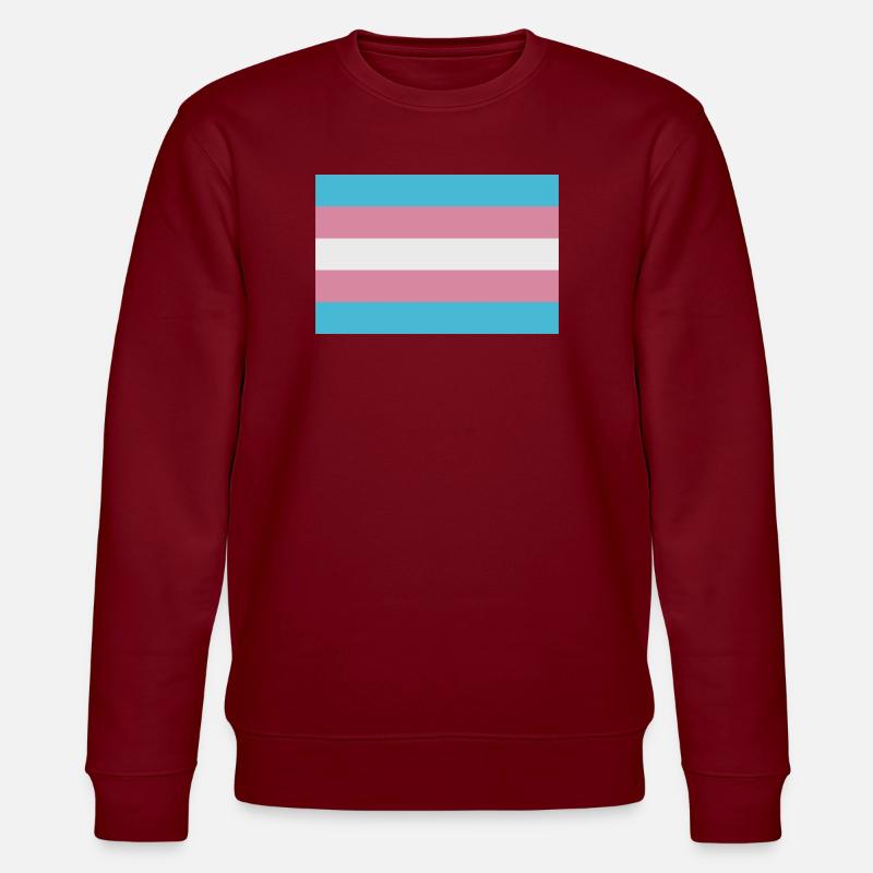 Drapeau trans - Sweat bio CHANGER Stanley/Stella Unisexe - bordeaux