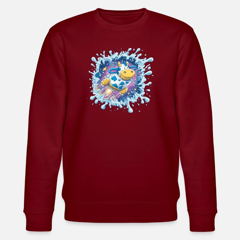 Éclaboussure de Vache Spatiale - Sweat bio CHANGER Stanley/Stella Unisexe - bordeaux