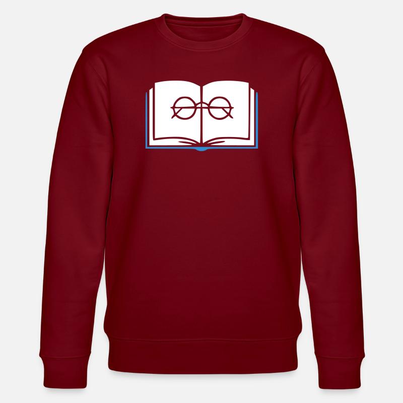 Aperçu du livre et des lunettes - Sweat bio CHANGER Stanley/Stella Unisexe - bordeaux