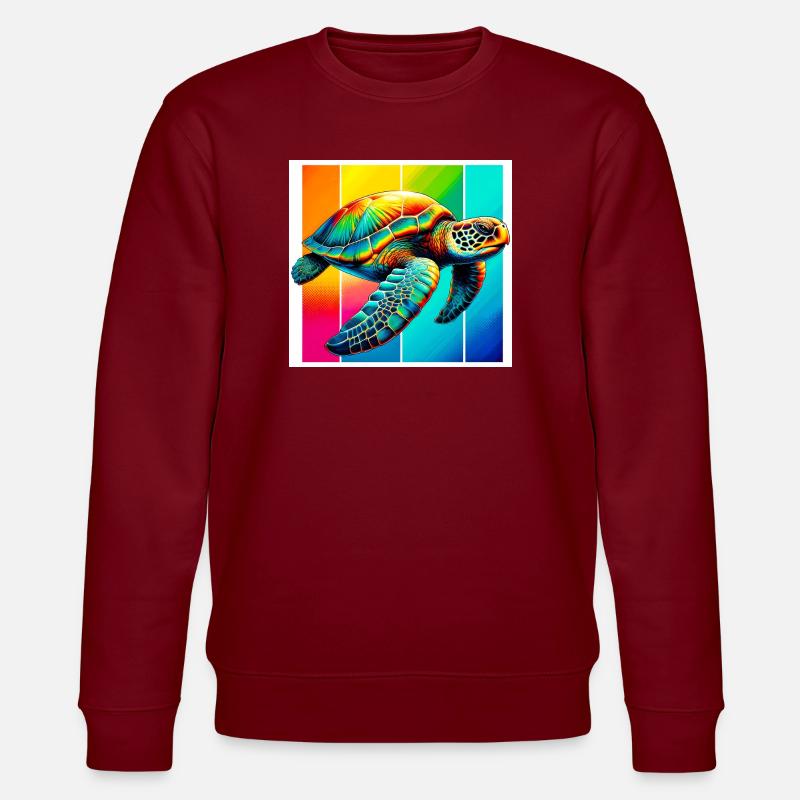 Schildkröte - Stanley/Stella Unisex Bio-Sweatshirt CHANGER  - Burgunderrot