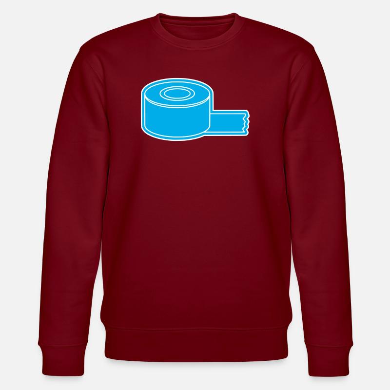 Adhesive Tape Roll Outline - Stanley/Stella CHANGER Unisex Organic Sweatshirt - burgundy