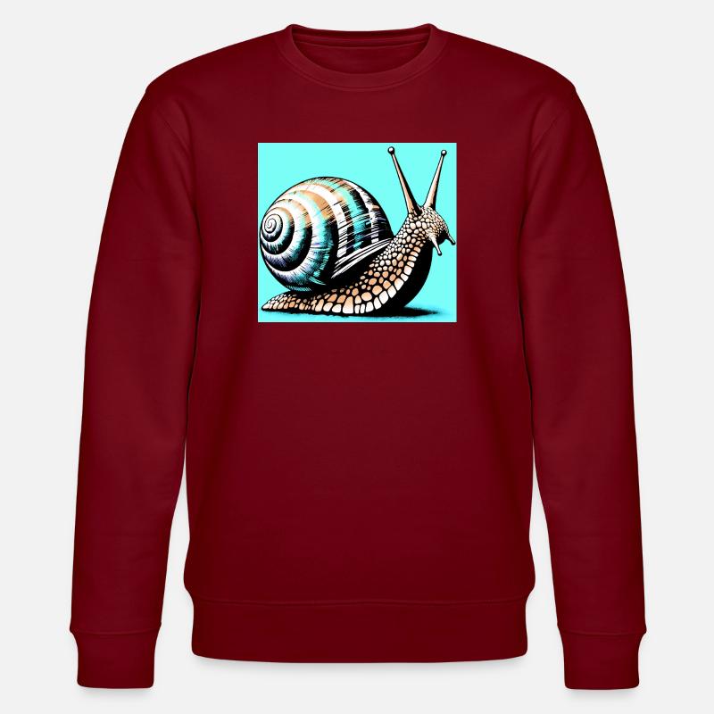 Schnecke - Stanley/Stella Unisex Bio-Sweatshirt CHANGER  - Burgunderrot