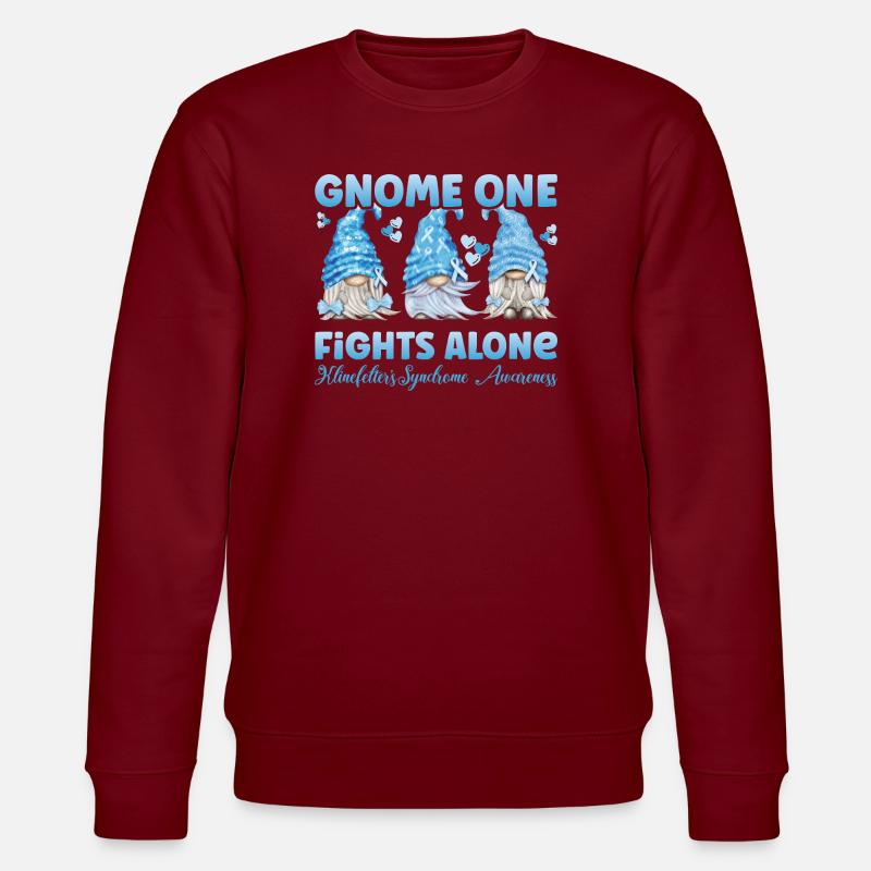 Gnom Hellblau Klinefelter Syndrom - Stanley/Stella Unisex Bio-Sweatshirt CHANGER  - Burgunderrot