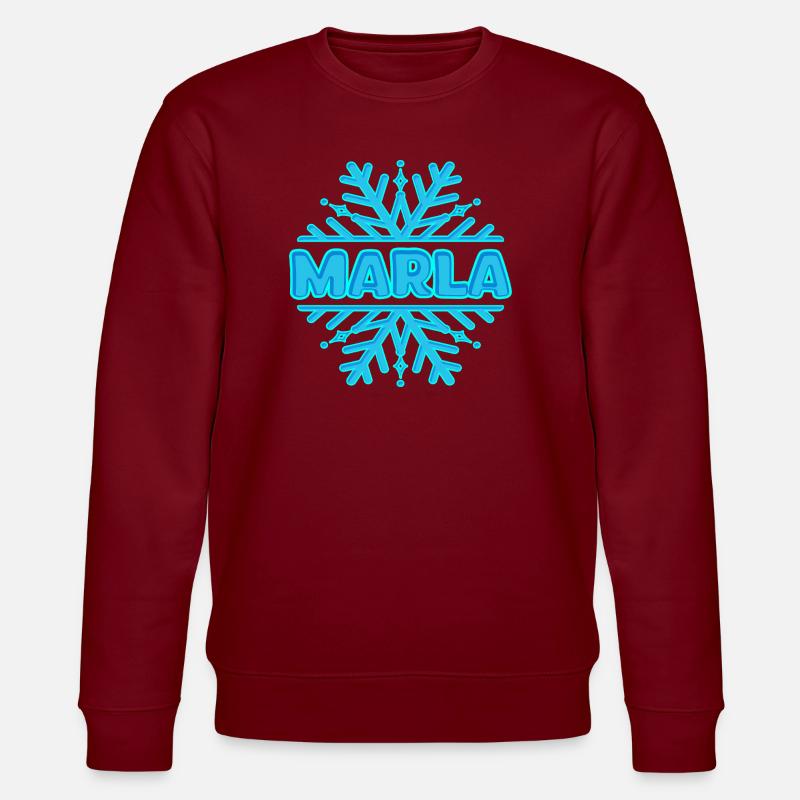 Prénom Marla - Sweat bio CHANGER Stanley/Stella Unisexe - bordeaux