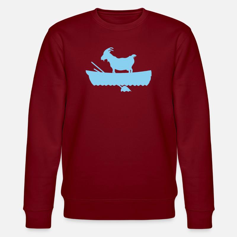 G.O.A.T. Ziege im Boot - Stanley/Stella Unisex Bio-Sweatshirt CHANGER - Burgunderrot