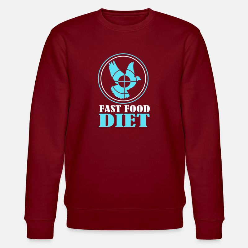 Taube Taubenjagd Jagd Jäger - Stanley/Stella Unisex Bio-Sweatshirt CHANGER  - Burgunderrot