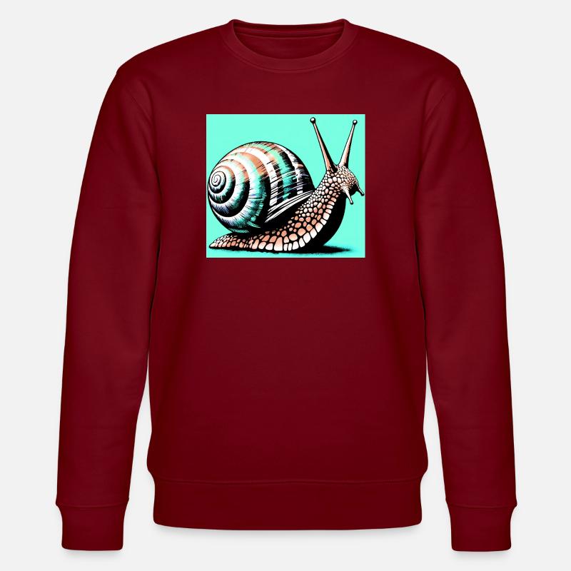 Snail - Stanley/Stella CHANGER Unisex Organic Sweatshirt - burgundy
