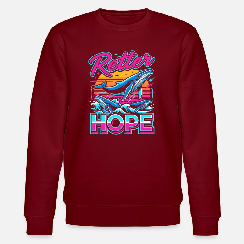 Neon-Wal Hoffnung - Stanley/Stella Unisex Bio-Sweatshirt CHANGER - Burgunderrot