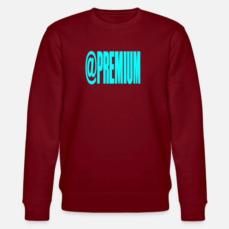 Neon-@PREMIUM Text-Logo - Stanley/Stella Unisex Bio-Sweatshirt CHANGER  - Burgunderrot