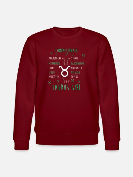 Sternzeichen Stier - Stanley/Stella Unisex Bio-Sweatshirt CHANGER - Burgunderrot