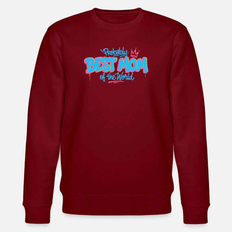 Beste Mama der Welt - Stanley/Stella Unisex Bio-Sweatshirt CHANGER - Burgunderrot