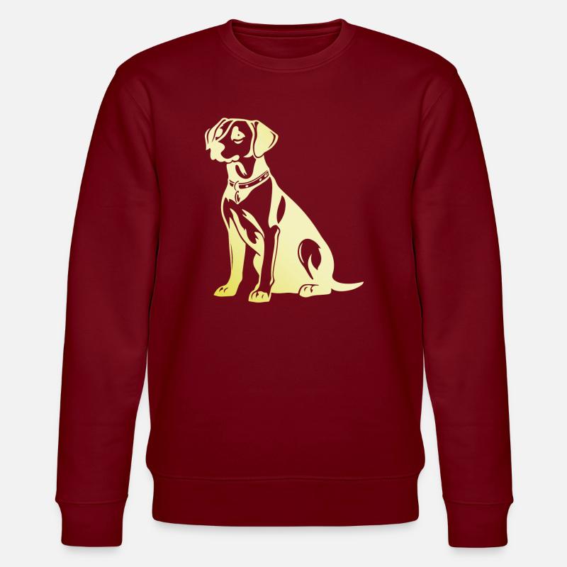 Beagle Hund Silhouette - Stanley/Stella Unisex Bio-Sweatshirt CHANGER  - Burgunderrot