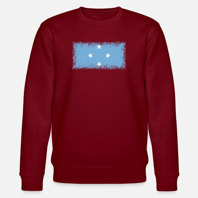 Geschenk für Mikronesien - Stanley/Stella Unisex Bio-Sweatshirt CHANGER  - Burgunderrot
