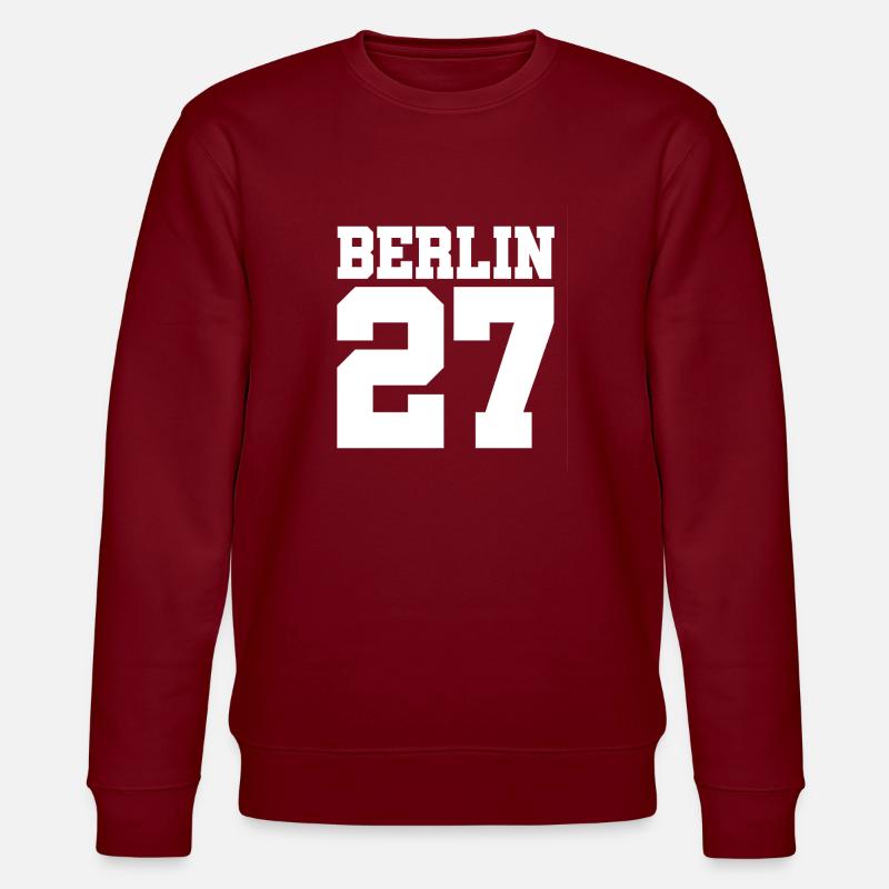 Berlin 27 - Bezirk - Postleitzahl - Geschenkidee - Stanley/Stella Unisex Bio-Sweatshirt CHANGER  - Burgunderrot
