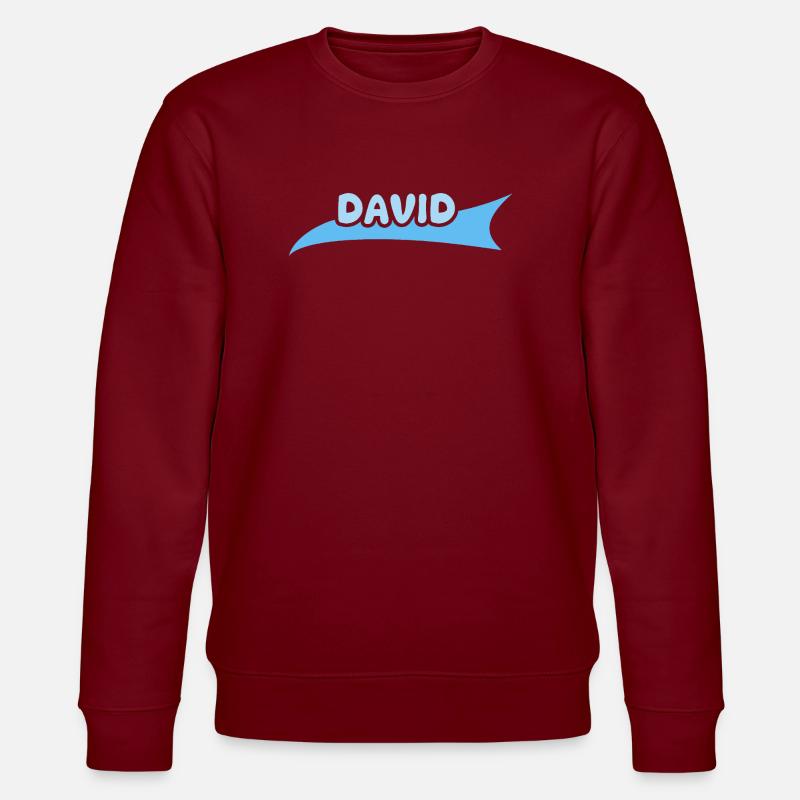 Vorname David - Stanley/Stella Unisex Bio-Sweatshirt CHANGER  - Burgunderrot