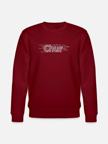 Schweizer Städte Chur - Stanley/Stella Unisex Bio-Sweatshirt CHANGER  - Burgunderrot