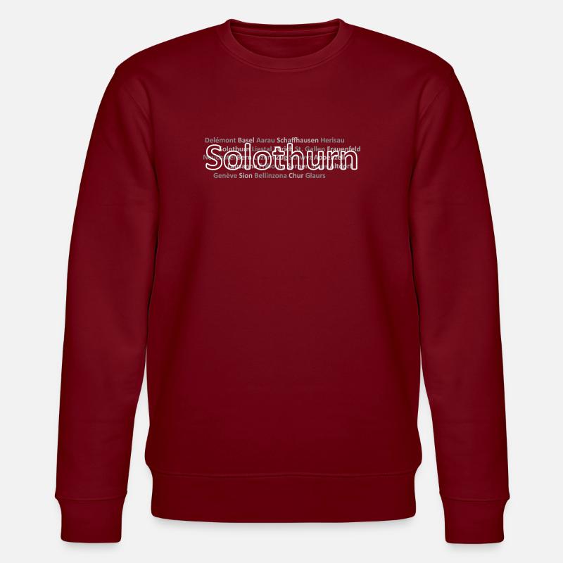 Schweizer Städte Solothurn - Stanley/Stella Unisex Bio-Sweatshirt CHANGER  - Burgunderrot