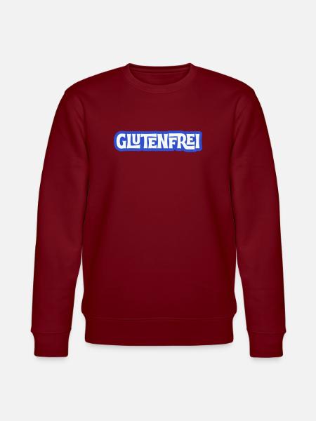 Glutenfrei Logo Blau Statement - Stanley/Stella Unisex Bio-Sweatshirt CHANGER - Burgunderrot