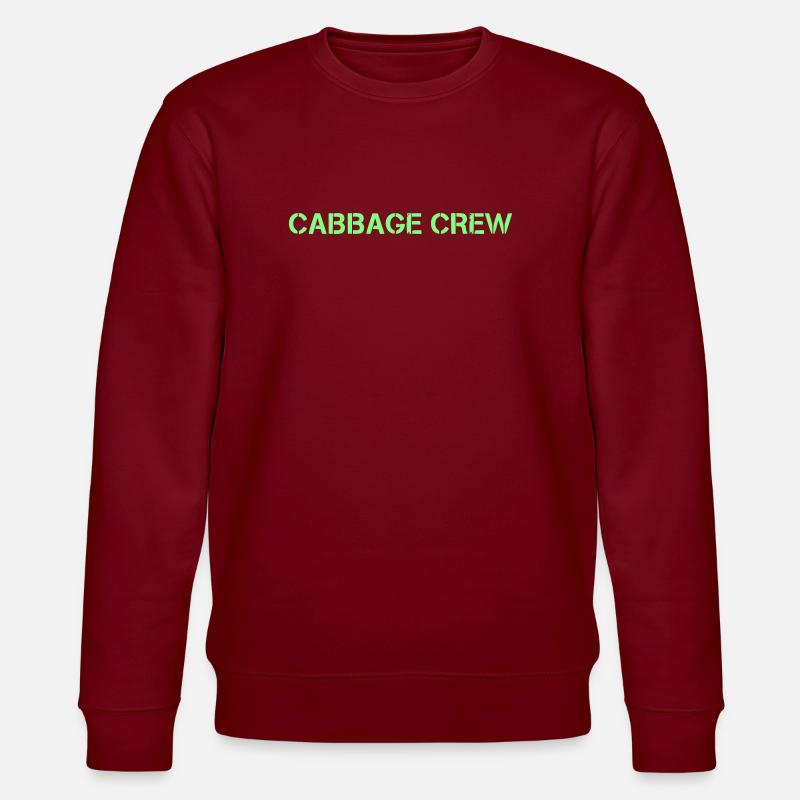 Cabbage Crew Lettrage Vegan - Sweat bio CHANGER Stanley/Stella Unisexe - bordeaux