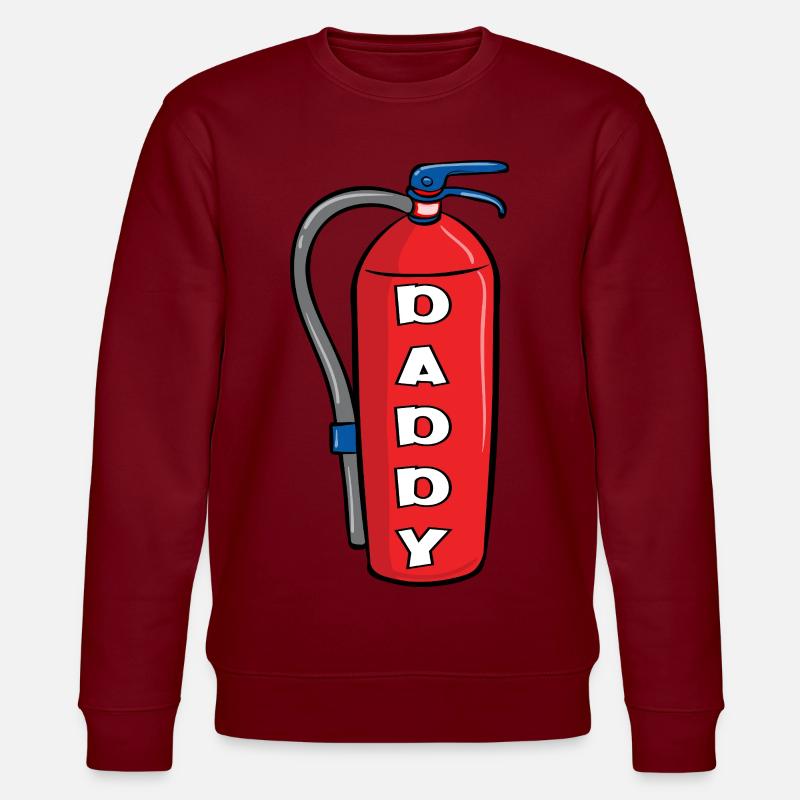Fire Extinguisher Dad - Stanley/Stella CHANGER Unisex Organic Sweatshirt - burgundy