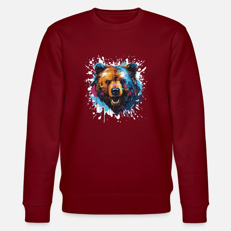 ours - Sweat bio CHANGER Stanley/Stella Unisexe - bordeaux