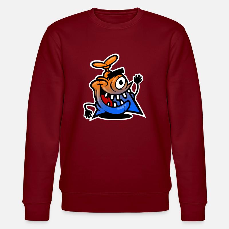 freak mit einem auge - Stanley/Stella Unisex Bio-Sweatshirt CHANGER  - Burgunderrot