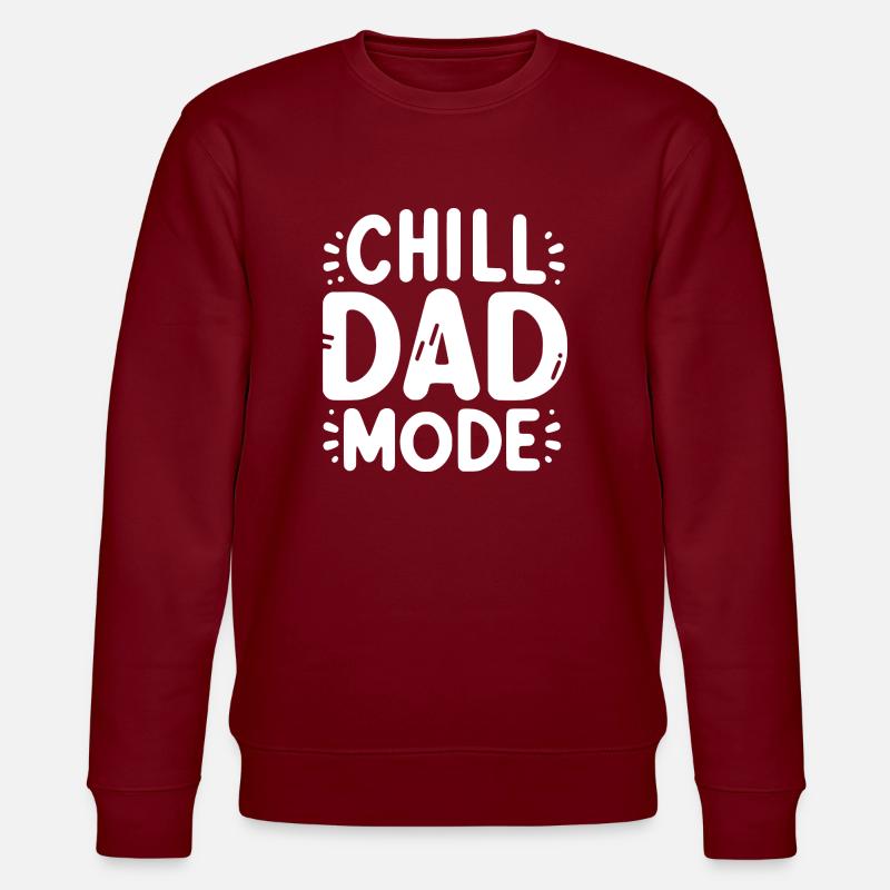 Chill-Dad-Modus - Stanley/Stella Unisex Bio-Sweatshirt CHANGER  - Burgunderrot