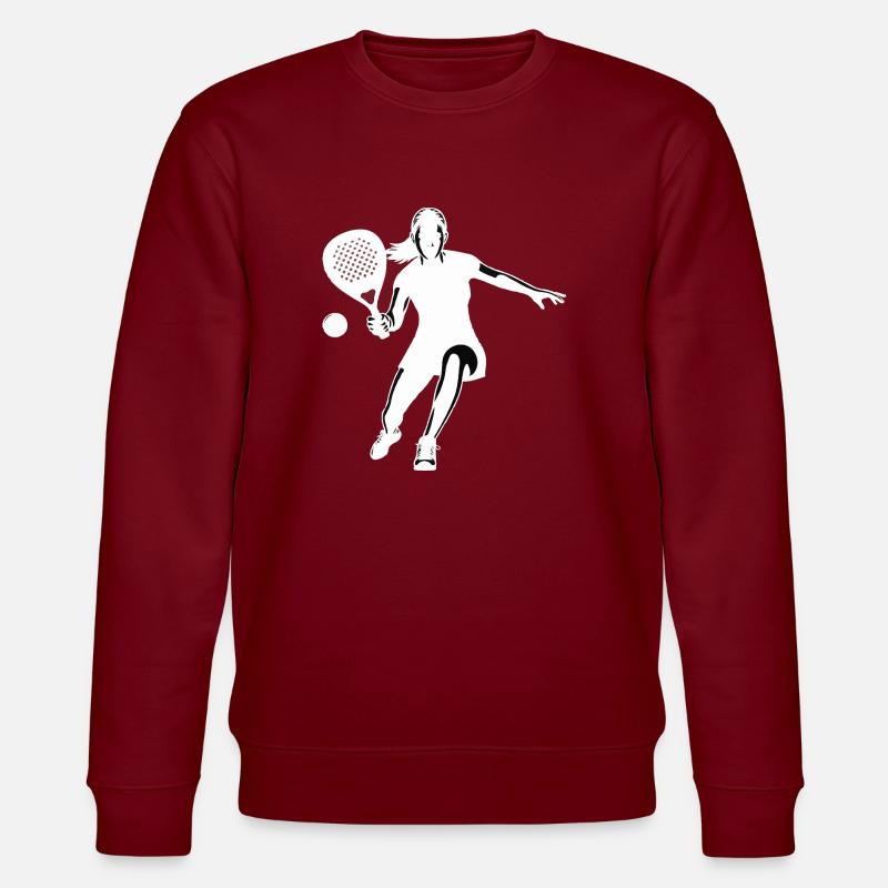 Padel player front white - Stanley/Stella CHANGER Unisex Organic Sweatshirt - burgundy