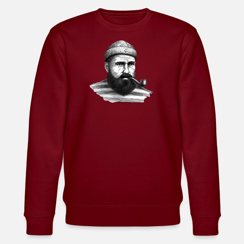 Bronko55 No.46 – Seebär - Stanley/Stella Unisex Bio-Sweatshirt CHANGER  - Burgunderrot