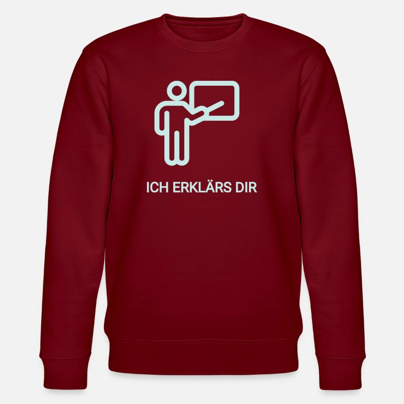 Abstraktes Lehrerthema mit Farbverlauf - Stanley/Stella Unisex Bio-Sweatshirt CHANGER - Burgunderrot