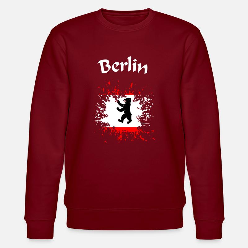 Berlin - Stanley/Stella Unisex Bio-Sweatshirt CHANGER  - Burgunderrot