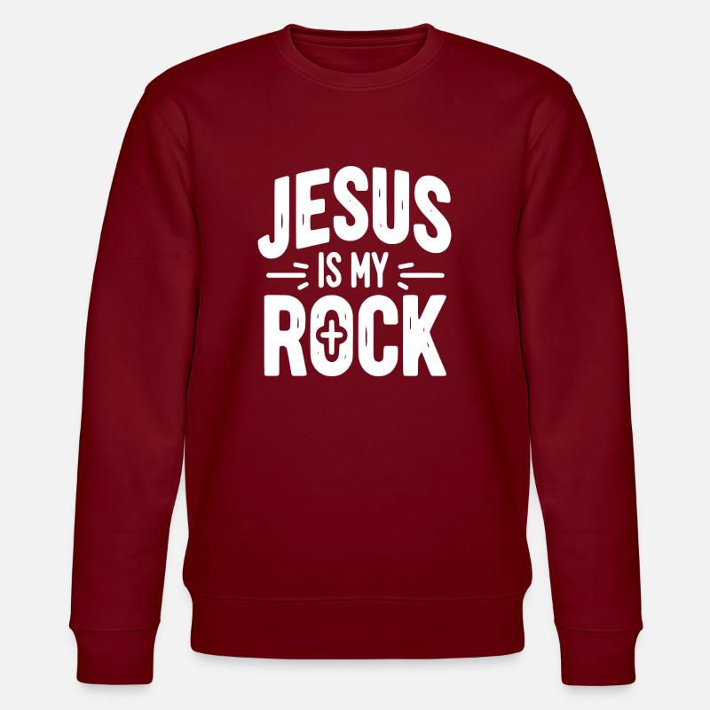Jésus est mon rocher - Sweat bio CHANGER Stanley/Stella Unisexe - bordeaux