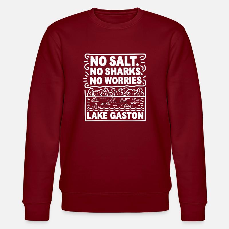 Tranquility on Lake Gaston - Stanley/Stella CHANGER Unisex Organic Sweatshirt - burgundy