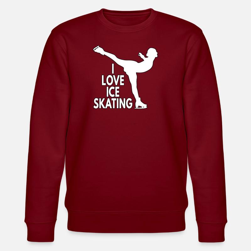 LIEBE EISLAUFEN - Stanley/Stella Unisex Bio-Sweatshirt CHANGER - Burgunderrot