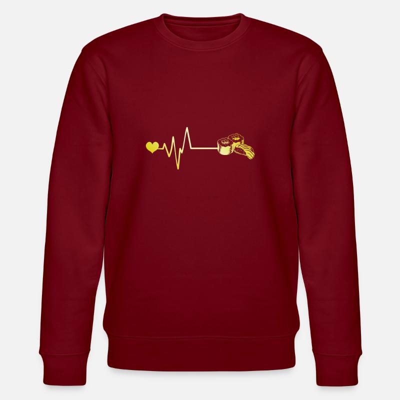 Sushi Heartbeat Pulse - Sweat bio CHANGER Stanley/Stella Unisexe - bordeaux