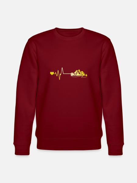 Mountains Heartbeat Mountains - Stanley/Stella CHANGER Unisex Organic Sweatshirt - burgundy
