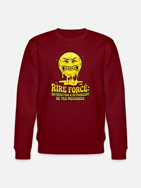 Rire Forcé : Réaction Ultime - Stanley/Stella Unisex Bio-Sweatshirt CHANGER  - Burgunderrot