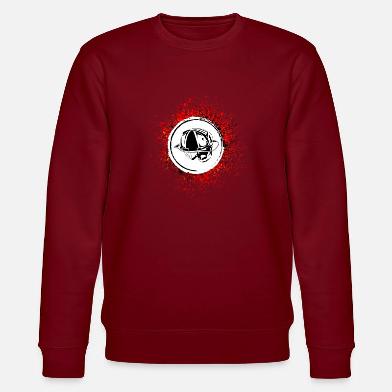 Icône du casque de pompier - Sweat bio CHANGER Stanley/Stella Unisexe - bordeaux
