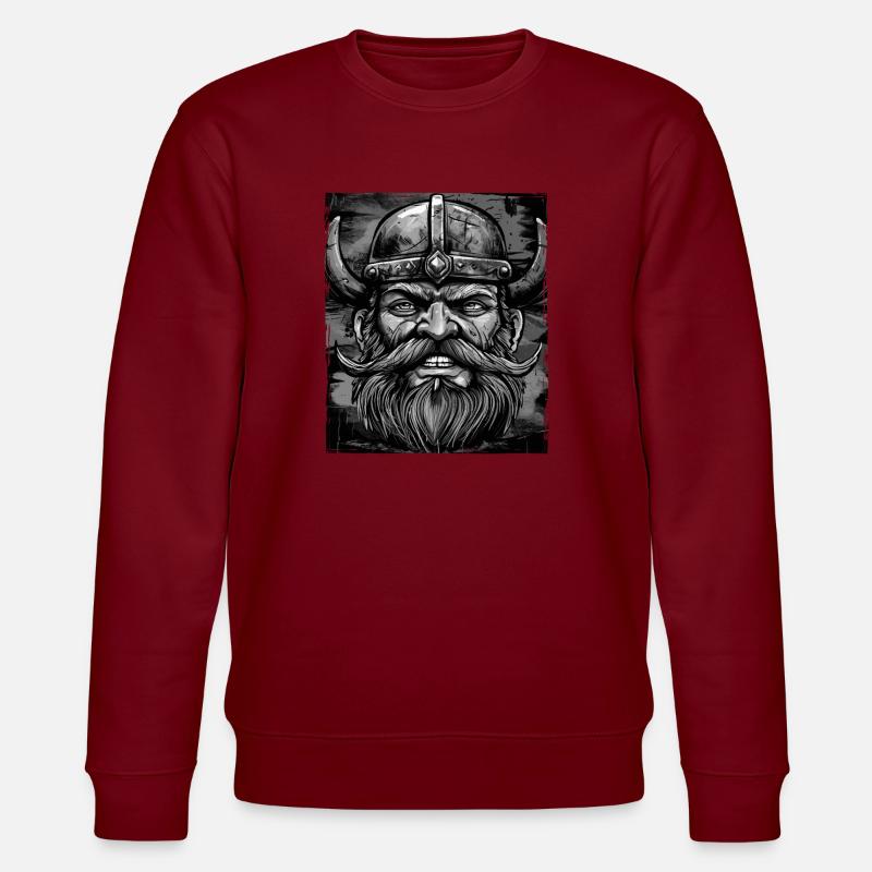 Wikinger Krieger Valhalla Odin - Stanley/Stella Unisex Bio-Sweatshirt CHANGER  - Burgunderrot