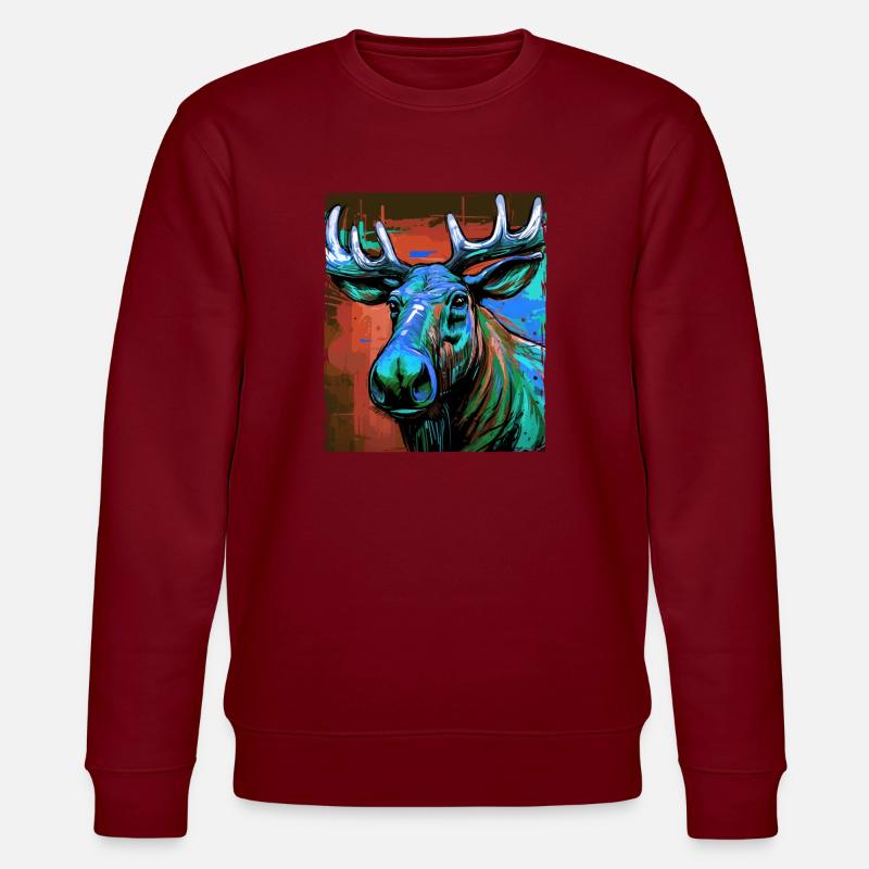 Portrait d’orignal - Sweat bio CHANGER Stanley/Stella Unisexe - bordeaux