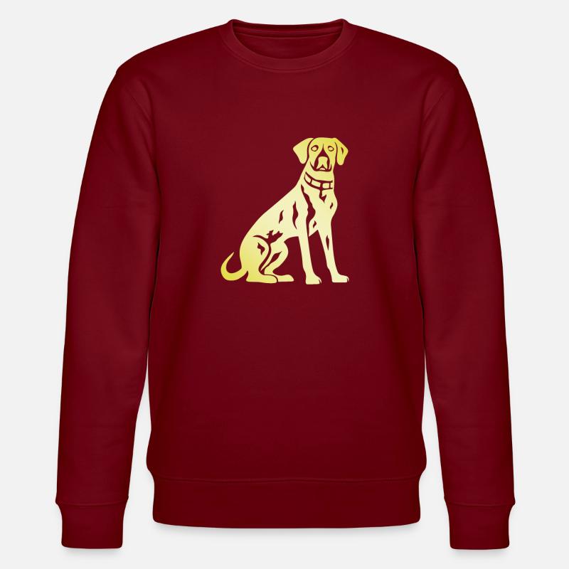 Dalmatiner Hund Silhouette - Stanley/Stella Unisex Bio-Sweatshirt CHANGER  - Burgunderrot