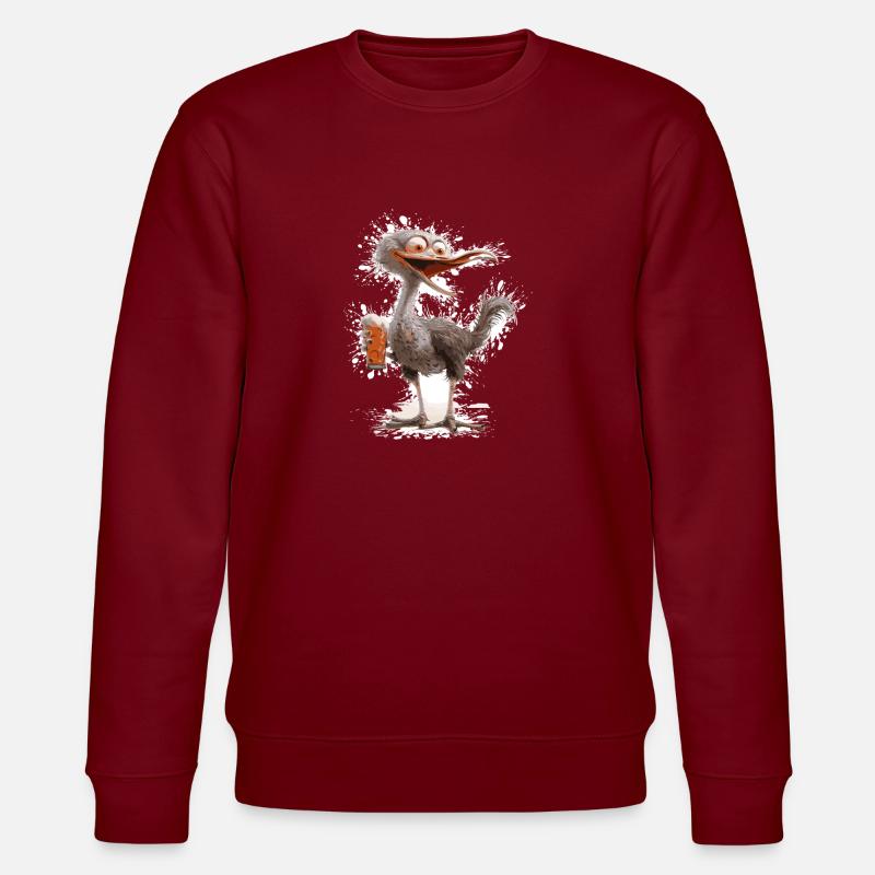 Strauss Beer Funny - Stanley/Stella CHANGER Unisex Organic Sweatshirt - burgundy