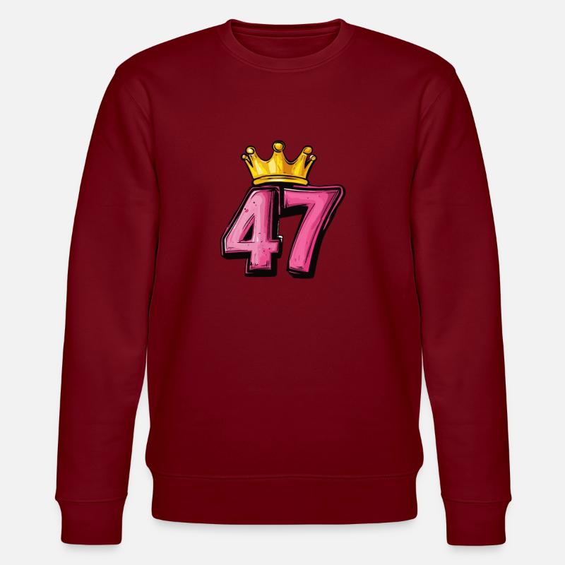 Couronne à 47 chiffres - Sweat bio CHANGER Stanley/Stella Unisexe - bordeaux