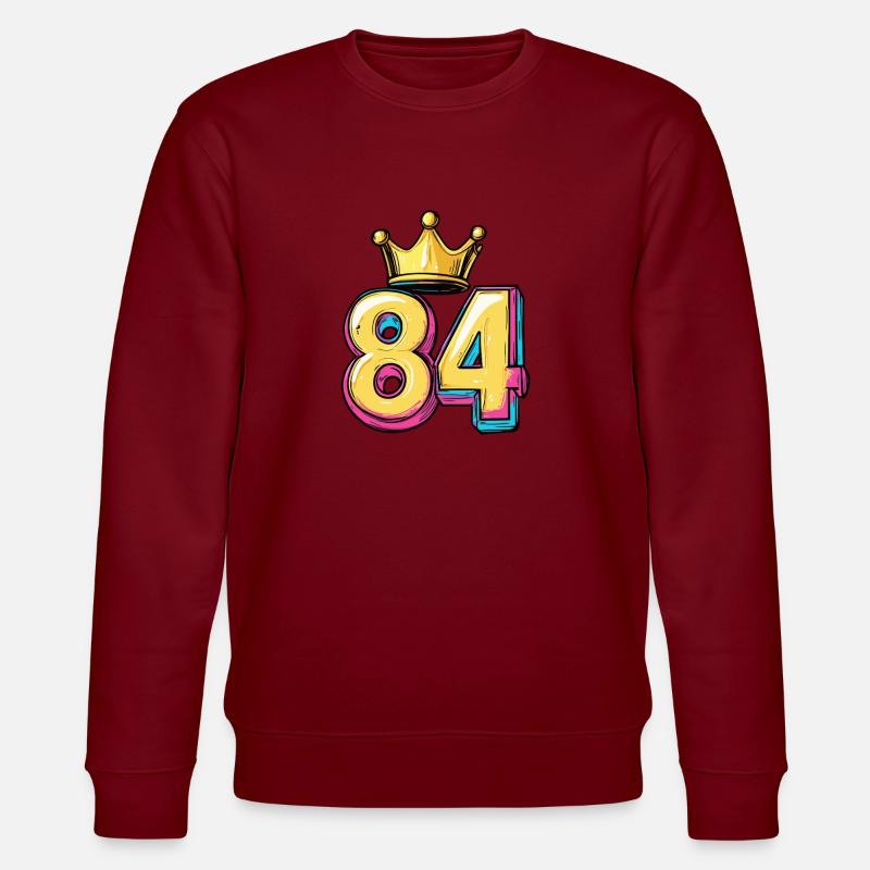 84 Nombre Couronne - Sweat bio CHANGER Stanley/Stella Unisexe - bordeaux